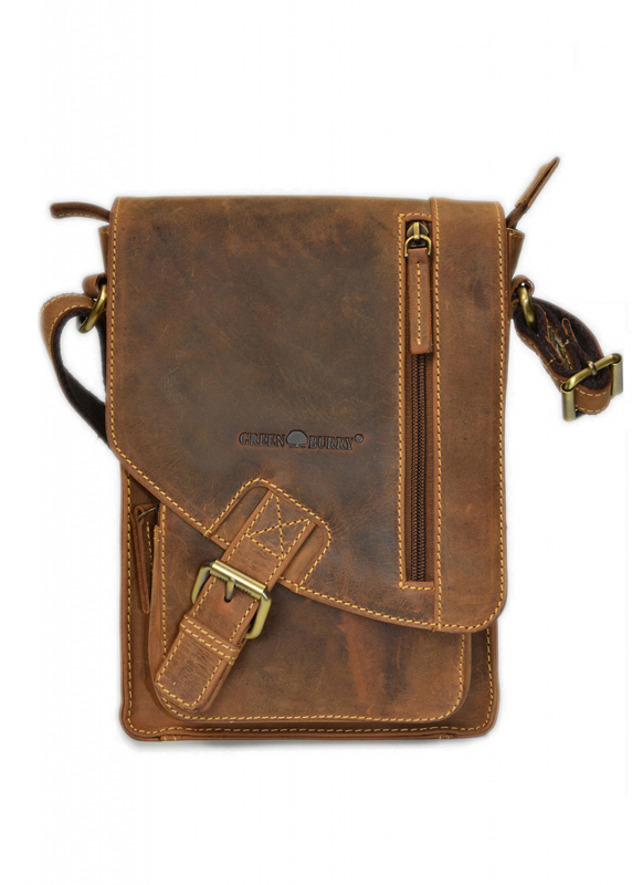 Vintage-Leder Umhängetasche, braun